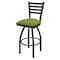 Holland Bar Stool Co 36" Swivel Bar Stool, Pewter Finish, Canter Kiwi Green Seat 41036PW009 - alternate 1